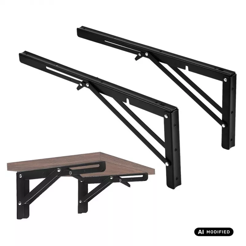 Maclean MC-196 staffe pieghevoli per mensole a parete, 350-700 mm, max. 50 kg, 2 pz.