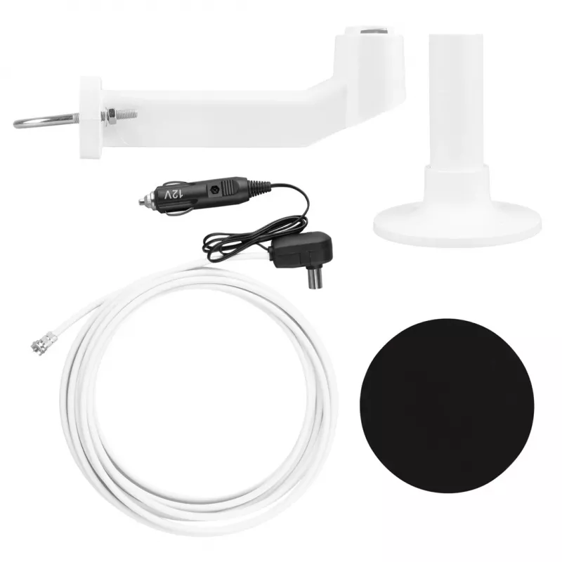 Maclean MCTV-103 Antenna attiva omnidirezionale per DVB-T/T2 HEVC per camper, 12V