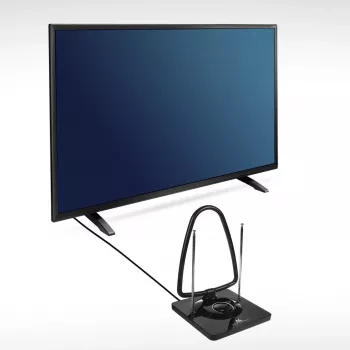 Maclean MCTV-963 antenna da interno ad alto guadagno a basso rumore digitale analogica Freeview FM DVB potente 45dB DVB-T/T2 H.265 HEVC