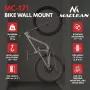 Portabici da parete Maclean, carico max 35 kg, inclinazione regolabile, acciaio, MC-171
