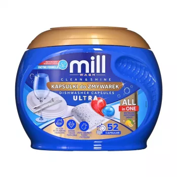 MADONIS Mill set detergenti per lavastoviglie - 3 pezzi (detersivo al limone, liquido per lavastoviglie, sale)