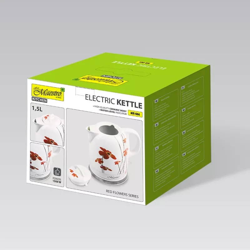 Bollitore in ceramica Maestro MR-066 rosso 1,5L 1200W