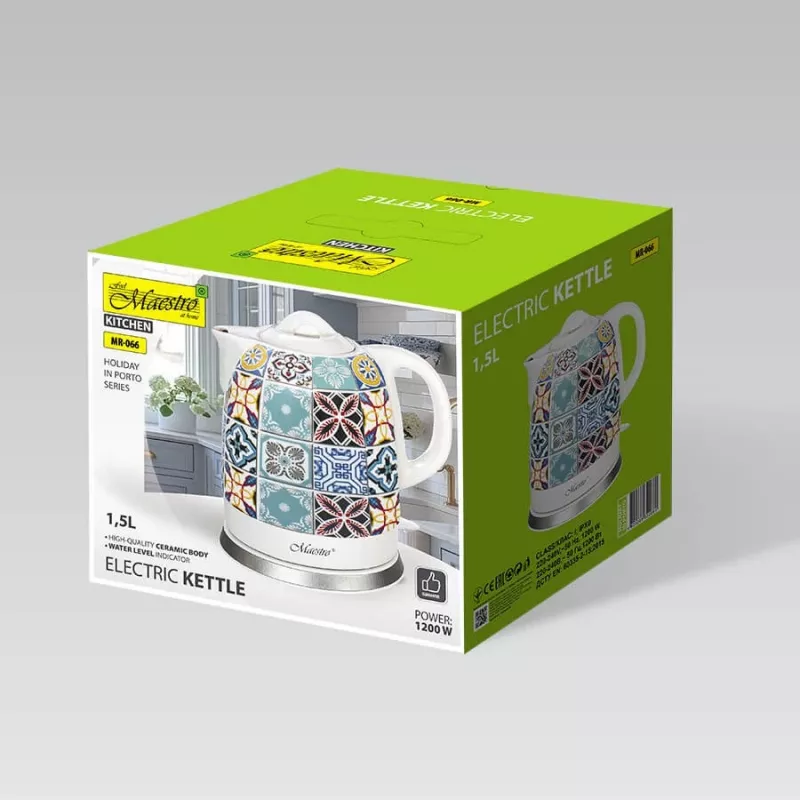 Maestro MR-066 Ceramika bollitore elettrico 1,7L 2200W blu