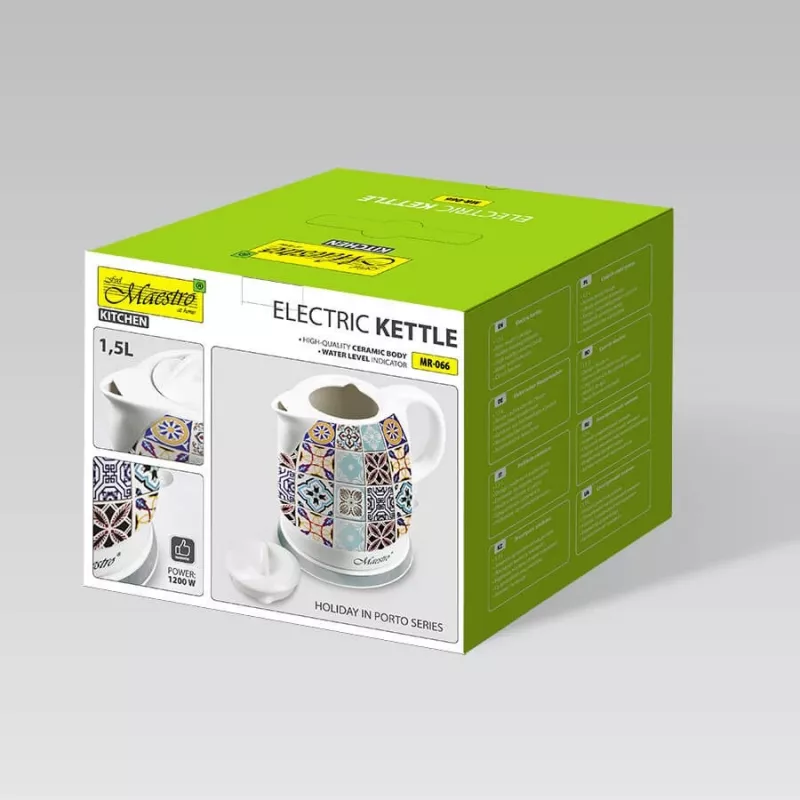 Maestro MR-066 Ceramika bollitore elettrico 1,7L 2200W blu