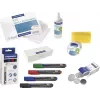 MAGNETOPLAN HOLTZ 12299 Set accessori per lavagna bianca - multicolore (nero, blu, verde, rosso) con pennarelli, magneti, cancellino, panno per la pulizia e liquido detergente