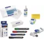 MAGNETOPLAN HOLTZ 12299 Set accessori per lavagna bianca - multicolore (nero, blu, verde, rosso) con pennarelli, magneti, cancellino, panno per la pulizia e liquido detergente