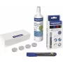 MAGNETOPLAN HOLTZ Magnetoplan 12299N Set accessori per lavagna bianca – 4 pennarelli cancellabili a secco, 250 ml liquido detergente, cancellino magnetico, 10 panni, nero