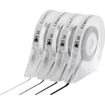MAGNETOPLAN HOLTZ nastro adesivo per marcature, nero, 2,4 mm x 8 m, per lavagne di pianificazione, 1 rotolo (40103)