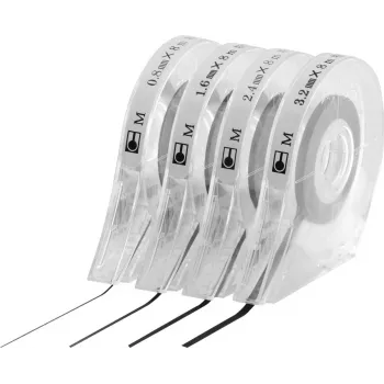 MAGNETOPLAN HOLTZ nastro di segnalazione adesivo, nero, 1,6 mm x 8 m, per lavagne bianche e pannelli di pianificazione (40102)