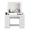 Trucco tavolo Kalune Design BJ119 - 2895 bianco, materiale legnoso, con specchio LED