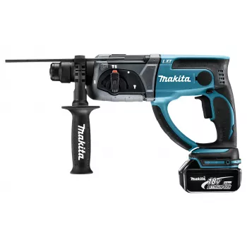 Makita DHR202RTJ 18V LXT martello combinato a batteria – SDS-Plus, set con 2x5.0Ah, caricabatterie e valigia Makpac