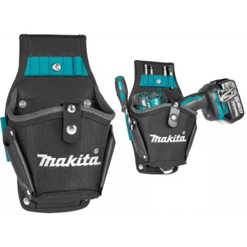 Makita E-15154 Ultimate Series porta trapano, heavy duty 1680D poliestere, nero con accenti blu, vestibilità universale per avvitatori a batteria e avvitatori a impulso