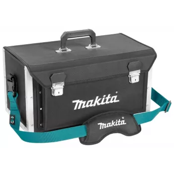 MAKITA E-15394 borsa porta attrezzi aperta 50/25, 20 tasche, portata 15 kg, nero/blu