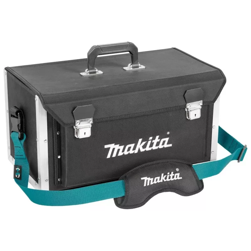 MAKITA E-15394 borsa porta attrezzi aperta 50/25, 20 tasche, portata 15 kg, nero/blu