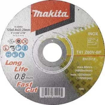 Makita E-22953 disco da taglio per acciaio, 125 mm, 1 pezzo