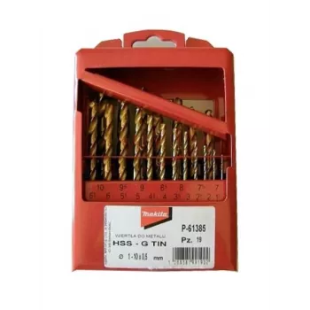 MAKITA set di punte per metallo HSS-G TiN 19 pezzi 1-10 mm