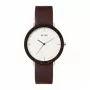 MAM MAM628 Orologio unisex 39 mm cassa in legno di teak cinturino in pelle nero