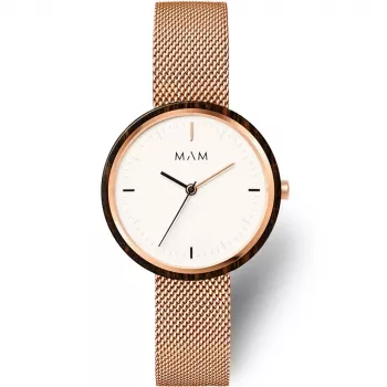 MAM MAM664 orologio unisex 33mm quadrante nero cinturino in pelle sostenibile