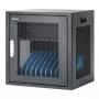 Manhattan armadietto di ricarica per laptop a 10 vani desktop con adattatore AC (EU) – carrello in acciaio con serratura per laptop fino a 16 pollici, iPad, MacBook, Chromebook