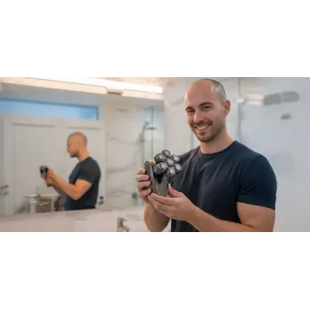 Manta HS-02CH Rasoio per testa e rifinitore per barba