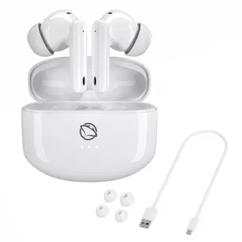 Manta MTWS008W Rytmo Auricolari true wireless Bluetooth 5.0 bianchi con custodia di ricarica