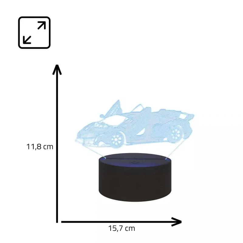 Manta SNL64RGB Lampada LED decorativa per auto 3D RGB