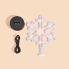 Manta SNL84WH Lampada decorativa LED fiocchi di neve, bianco freddo, a batteria, da appendere, plastica, bianco, 200 mm