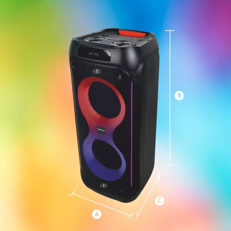 Manta SPK0805B140 Pallas Altoparlante Bluetooth portatile, 15W, nero