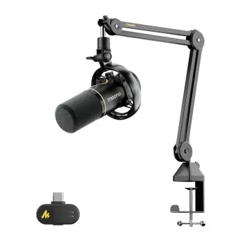 MAONO PD200WS microfono dinamico (nero) – USB/XLR cardioide con RGB e monitoraggio a latenza zero