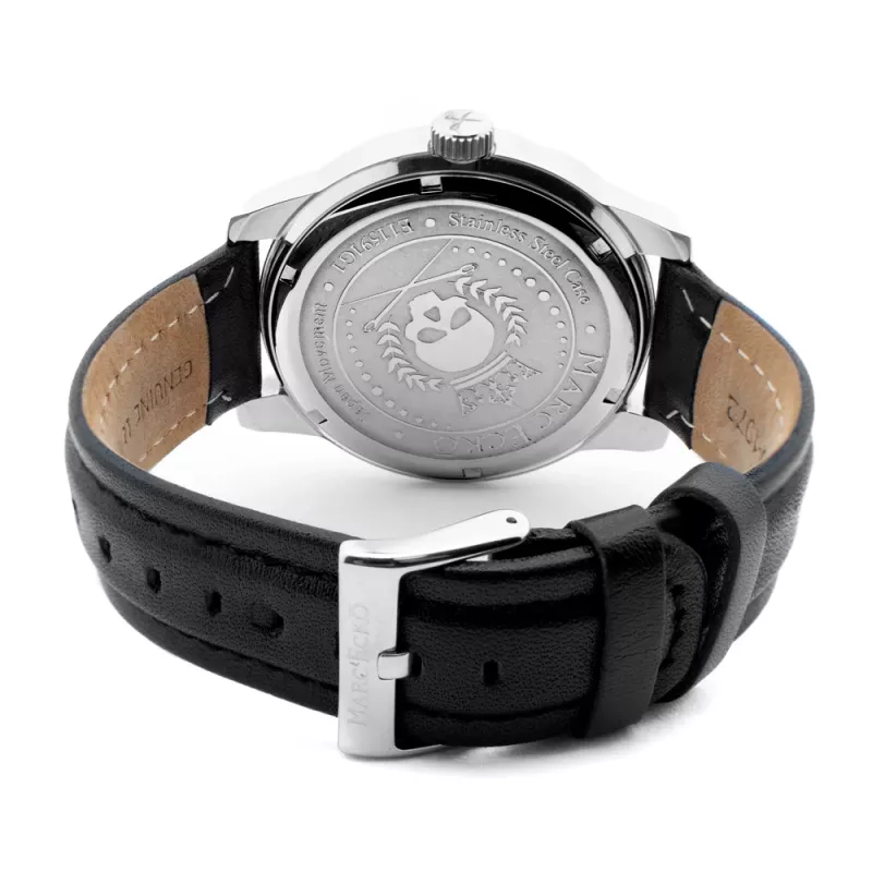 Orologio da polso MARC ECKO uomo E11591G1 - 45mm al quarzo analogico quadrante nero bracciale argento