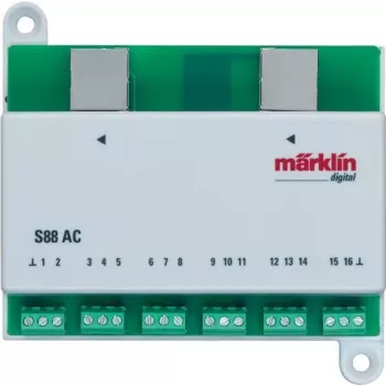 Märklin 60881 Modulo digitale di retroazione s88 per 16 ingressi di contatto – Verde/bianco