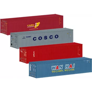 Märklin 76552 H0 set container 20ft, 2 pezzi, plastica, per carri merci modellismo ferroviario