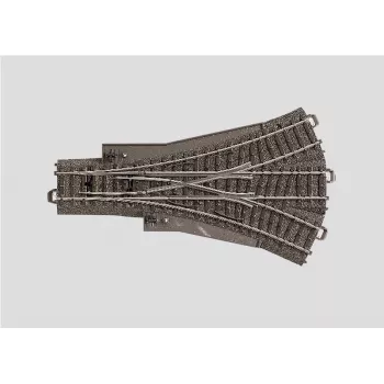 Märklin H0 binario C scambio a tre vie 188,3 mm con massicciata (24630)