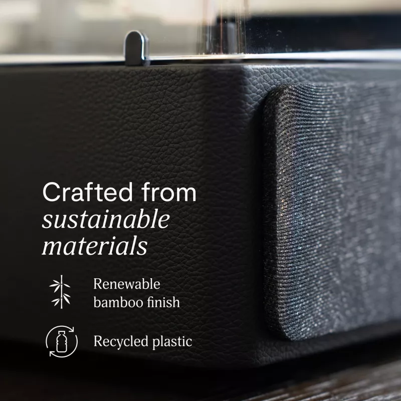 Marley Rise Up Giradischi con altoparlanti stereo integrati, Bluetooth In/Out