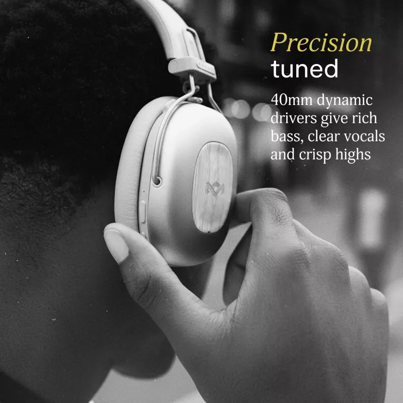 Marley Positive Vibration Rebel Cuffie over-ear Bluetooth ANC – Signature Black