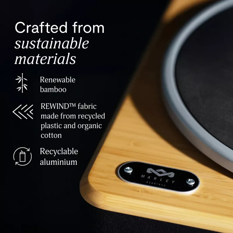 Marley Stir It Up Wireless 2+ giradischi Bluetooth con altoparlanti