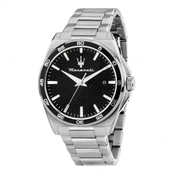 Maserati Epoca orologio uomo al quarzo R8853152002 41mm quadrante blu acciaio argento