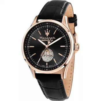 Maserati Orologio automatico da uomo Potenza R8821124001 42mm quadrante blu cinturino in pelle