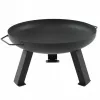 MASTER GRILL braciere da giardino 80 cm rotondo acciaio nero