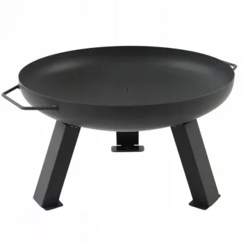 MASTER GRILL braciere da giardino 80 cm rotondo acciaio nero
