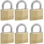 Master Lock 140EURSIX confezione da 6 lucchetti con chiave unica 22mm corpo in ottone