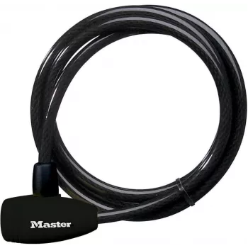 Master Lock 8154EURD lucchetto a cavo con chiave, 1,8 m x 10 mm, nero