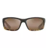 MAUI JIM H766-10MF Occhiali da sole unisex rettangolari nero opaco grigio neutro 58mm