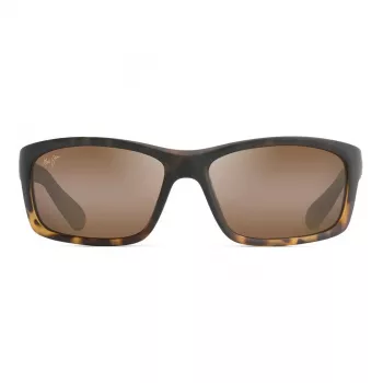 MAUI JIM H766-10MF Occhiali da sole unisex rettangolari nero opaco grigio neutro 58mm