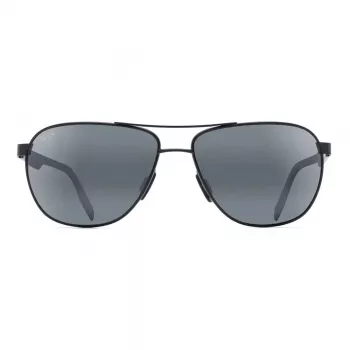 MAUI JIM 728-2M occhiali da sole polarizzati uomo - montatura nero opaco, lenti grigio neutro