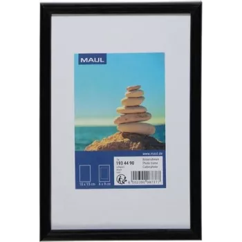 MAUL 1934490 cornice portafoto singola - pannelli MDF - plastica - policarbonato (PC) - nero - appoggio da tavolo - 10 x 15 cm - rettangolare