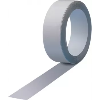 MAUL 6210102 nastro magnetico autoadesivo 100 cm, alluminio bianco, righello metrico