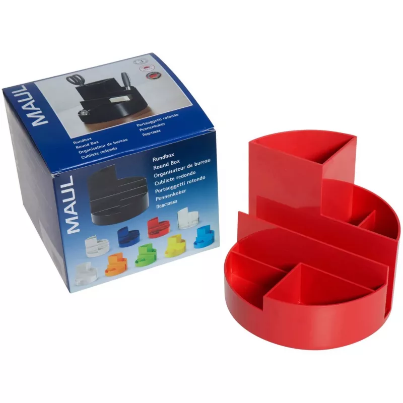 MAUL organizer da scrivania rotondo in plastica 14 cm diametro 12,5 cm lunghezza 4117625