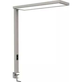 MAUL lampada LED da scrivania con morsetto Senja con sensore di movimento/luce diurna argento