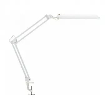 MAUL lampada da scrivania LED Atlantic con base a morsetto bianca